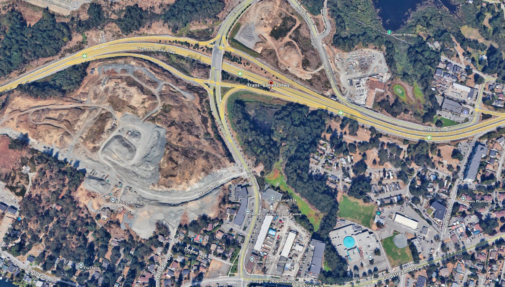 Street Map of the Victoria British Columbia Temple