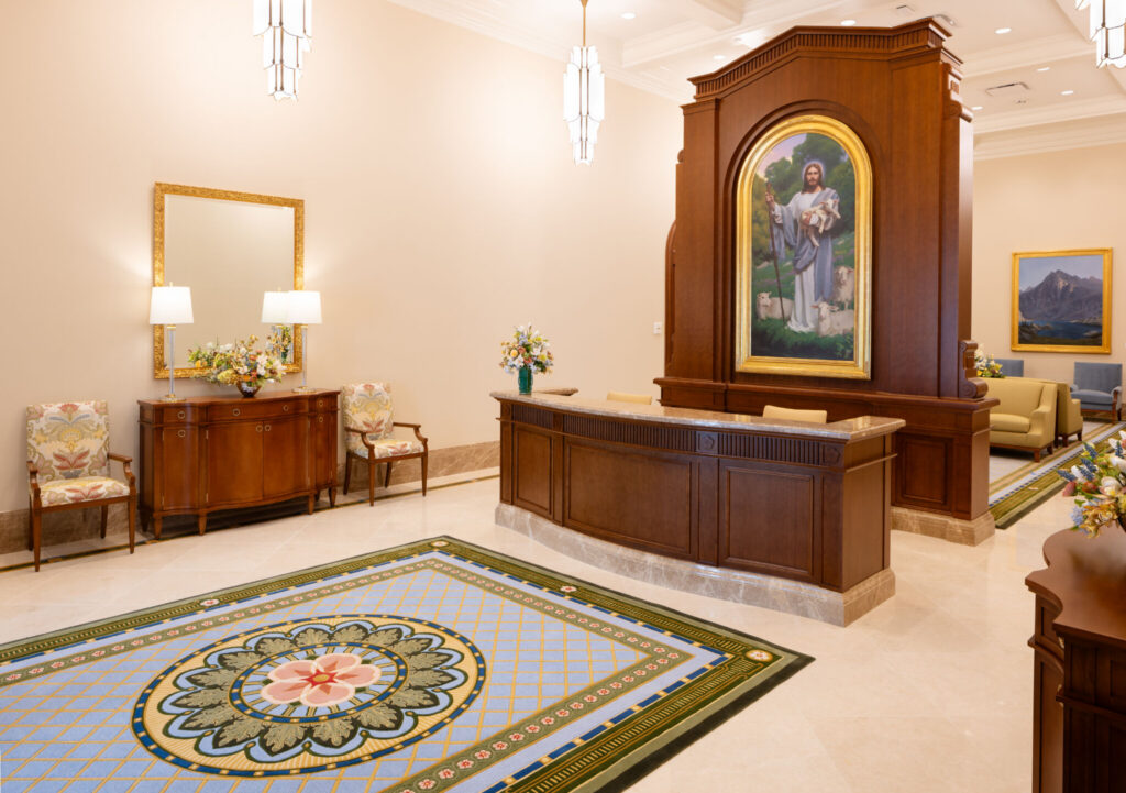 The recommend desk of the Modesto California Temple